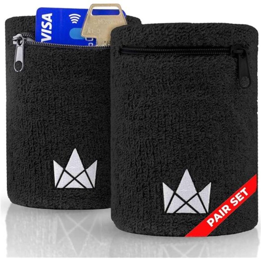 The Friendly Swede Wrist Wallets for Men & Women — Wristband Pocket with Zipper